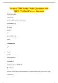 Surgery EOR Study Guide Questions with&NewLine;100&percnt; Verified Correct Answers