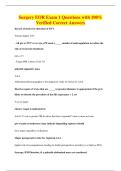 Surgery EOR Exam 1 Questions with 100&percnt;&NewLine;Verified Correct Answers