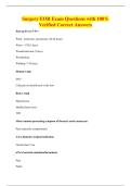 Surgery EOR Exam Questions with 100&percnt;&NewLine;Verified Correct Answers