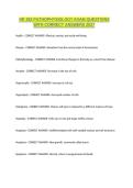 NR 283 Pathophysiology Exam Questions and Correct Answers 2027