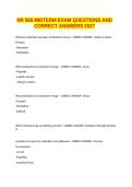 NR 565 Midterm Exam Questions and Correct Answers 2027&NewLine;