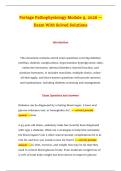Portage Pathophysiology Module 9&comma; 2026 &mdash; Exam With Solved Solutions