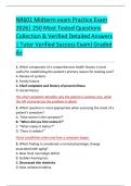 NR601 Midterm exam Practice Exam &NewLine;2026&vert; 250 Most Tested Questions &NewLine;Collection & Verified Detailed Answers &NewLine;&vert; Tutor Verified Success Exam&rpar; Graded &NewLine;A&plus;