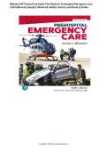  Complete Test Bank for Prehospital Emergency Care 12th Edition by Joseph J&period; Mistovich&comma; Keith J&period; Karren&comma; and Brent Q&period; Hafen All Chapters&excl; ALREADY RATED A&plus; 100&percnt; CORRECT ANSWERS