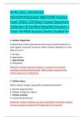 NURS 6501 ADVANCED &NewLine;PATHOPHYSIOLOGY MIDTERM Practice &NewLine;Exam 2026&vert; 250 Most Tested Questions &NewLine;Collection & Verified Detailed Answers &vert; &NewLine;Tutor Verified Success Exam&rpar; Graded A&plus; 