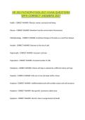 NR 283 Pathophysiology Exam Questions and Correct Answers 2027&NewLine;