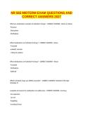 NR 565 Midterm Exam Questions and Correct Answers 2027&NewLine;