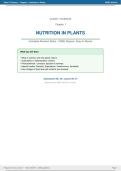 Nutrition in Plants-Revision Flashcards for Biology Grade 7