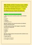 RBS EXAM LATEST Practice Exam 2026&vert; &NewLine;250 Most Tested Questions Collection &NewLine;& Verified Detailed Answers &vert; Tutor &NewLine;Verified Success Exam&rpar; Graded A&plus; 