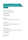 COB 300 OPERATIONS PROFESSIONAL&NewLine;BUSINESS MANAGEMENT PREP QUESTIONS&NewLine;AND ACCURATE ANSWERS GRADED A&plus;