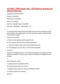 ATI TEAS 7 2026 Practice Test &ndash; 100 Questions&comma; Answers and Detailed Rationales