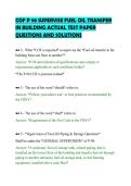 COF P 98 SUPERVISE FUEL OIL TRANSFER&NewLine;IN BUILDING ACTUAL TEST PAPER&NewLine;QUESTIONS AND SOLUTION