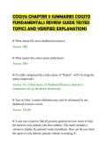COG170 CHAPTER 9 SUMMARIES COGITO&NewLine;FUNDAMENTALS REVIEW GUIDE TESTED&NewLine;TOPICS AND VERIFIED EXPLANATIONS