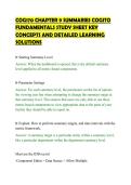 COG170 CHAPTER 9 SUMMARIES COGITO&NewLine;FUNDAMENTALS STUDY SHEET KEY&NewLine;CONCEPTS AND DETAILED LEARNING&NewLine;SOLUTIONS