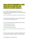 COG170 COGITO FUNDAMENTALS STUDY&NewLine;GUIDE PRACTICE QUESTIONS AND&NewLine;COMPLETE SOLUTIONS GRADED A&plus;