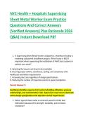 NYC Health &plus; Hospitals Supervising &NewLine;Sheet Metal Worker Exam Practice &NewLine;Questions And Correct Answers &NewLine;&lpar;Verified Answers&rpar; Plus Rationale 2026 &NewLine;Q&A&vert; Instant Download Pdf  