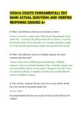 COG170 COGITO FUNDAMENTALS TEST&NewLine;BANK ACTUAL QUESTIONS AND VERIFIED&NewLine;RESPONSES GRADED A&plus;