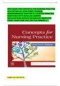 TEST BANK FOR CONCEPTS FOR NURSING PRACTICE 4TH EDITION BY JEAN FORET GIDDENS COMPREHENSIVE CHAPTER BY CHAPTER PRACTICE QUESTIONS WITH DETAILED ANSWER EXPLANATIONS REVIEW RATIONALES COMPLETE STUDY GUIDE 2026 2027 EDITION GRADED A &plus;