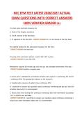 NCC EFM TEST LATEST 2026&sol;2027 ACTUAL&NewLine;EXAM QUESTIONS WITH CORRECT ANSWERS&NewLine;100&percnt; VERIFIED GRADED A&plus;