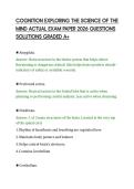 COGNITION EXPLORING THE SCIENCE OF THE&NewLine;MIND ACTUAL EXAM PAPER 2026 QUESTIONS&NewLine;SOLUTIONS GRADED A&plus;