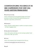 COGNITION EXPLORING THE SCIENCE OF THE&NewLine;MIND COMPREHENSIVE STUDY SHEET 2026&NewLine;SOLVED QUESTIONS PREMIUM BUNDLE&NewLine;