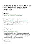 COGNITION EXPLORING THE SCIENCE OF THE&NewLine;MIND PRACTICE TEST 2026 FULL SOLUTIONS&NewLine;REVIEW PACK