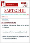 SARTECH III Certification Exam Study Guide&colon; Complete Q&A with Rationales&NewLine;