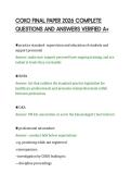 COKO FINAL PAPER 2026 COMPLETE&NewLine;QUESTIONS AND ANSWERS VERIFIED A&plus;