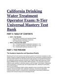 2026&sol;2027 S-Tier California Water Treatment Operator Exam &lpar;T1-T5&rpar; Test Bank &vert; Ultimate Mastery Guide & QA