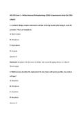 NSG 530 Advanced Pathophysiology Exam 1 Study Guide &vert; Practice Questions & Detailed Rationales