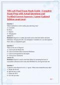 NSG 318 Final Exam Study Guide &vert; Complete Exam Prep with Actual Questions and Verified Correct Answers &vert; Latest Updated Edition 2026&sol;2027