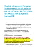 Maryland Soil Compaction Technician &NewLine;Certification Exam Practice Questions &NewLine;And Correct Answers &lpar;Verified Answers&rpar; &NewLine;Plus Rationale 2026 Q&A&vert; Instant &NewLine;Download Pdf 