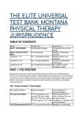 2026&sol;2027 THE ELITE UNIVERSAL TEST BANK&colon; Montana Physical Therapy Jurisprudence Exam &lpar;S-Tier Q&A &plus; Critical Axioms Cheat Sheet&rpar;