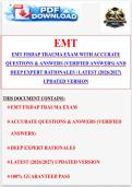 EMT FISDAP TRAUMA EXAM WITH ACCURATE QUESTIONS & ANSWERS &lpar;VERIFIED ANSWERS&rpar; AND DEEP EXPERT RATIONALES &vert; LATEST &lpar;2026&sol;2027&rpar; UPDATED VERSION