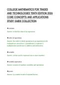 COLLEGE MATHEMATICS FOR TRADES&NewLine;AND TECHNOLOGIES TENTH EDITION 2026&NewLine;CORE CONCEPTS AND APPLICATIONS&NewLine;STUDY GUIDE COLLECTION