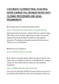 COLORADO CLOSINGS FINAL EXAM REAL&NewLine;ESTATE EXPRESS FULL REVISION NOTES WITH&NewLine;CLOSING PROCEDURES AND LEGAL&NewLine;REQUIREMENTS