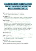 COLORADO POST CERTIFICATION&NewLine;SCRIPT 2026 QUESTIONS WITH&NewLine;SOLUTIONS GRADED A&plus;