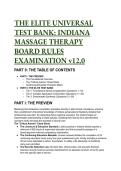 2026&sol;2027 &lbrack;S-TIER&rsqb; Elite Test Bank&colon; Indiana Massage Therapy Board Rules Examination v12&period;0 &vert; Complete Jurisprudence & Ethics &lpar;Q&A&rpar;