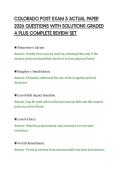 COLORADO POST EXAM 5 ACTUAL PAPER&NewLine;2026 QUESTIONS WITH SOLUTIONS GRADED&NewLine;A PLUS COMPLETE REVIEW SET