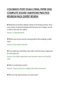 COLORADO POST EXAM 5 FINAL PAPER 2026&NewLine;COMPLETE SOLVED QUESTIONS PRACTICE&NewLine;REVISION PACK EXPERT REVIEW