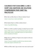 COLORADO POST EXAM SERIES 1 2 AND 3&NewLine;SCRIPT 2026 QUESTIONS AND SOLUTIONS&NewLine;COMPREHENSIVE STUDY SHEET FULL&NewLine;PRACTICE SET