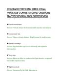 COLORADO POST EXAM SERIES 3 FINAL&NewLine;PAPER 2026 COMPLETE SOLVED QUESTIONS&NewLine;PRACTICE REVISION PACK EXPERT REVIEW