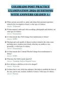 COLORADO POST PRACTICE&NewLine;EXAMINATION 2026 QUESTIONS&NewLine;WITH ANSWERS GRADED A&plus;
