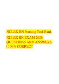 NCLEX-RN Exam Questions & Answers &vert; 2026 Nursing Test Bank &vert; Comprehensive NCLEX Study Guide