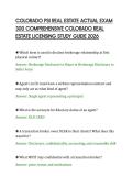 COLORADO PSI REAL ESTATE ACTUAL EXAM&NewLine;300 COMPREHENSIVE COLORADO REAL&NewLine;ESTATE LICENSING STUDY GUIDE 2026