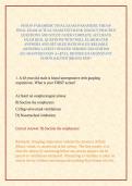 FISDAP PARAMEDIC FINAL EXAM &sol;PARAMEDIC FISDAP FINAL EXAM ACTUAL EXAM TEST BANK 2026&sol;2027 PRACTICE QUESTIONS AND STUDY GUIDE COMPLETE ACCURATE EXAM REAL QUESTIONS WITH WELL ELABORATED ANSWERS AND DETAILED RATIONALES &lpar;RELIABLE ANSWERS&rpar; LATEST UPDATED VERSIO
