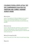 COLORADO PSI REAL ESTATE ACTUAL TEST&NewLine;200 COMPREHENSIVE EXAM 2026 FULL&NewLine;QUESTIONS AND CORRECT ANSWERS&NewLine;ALREADY PASSED&NewLine;