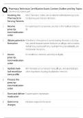 PTCB Exam Content Outline Study Guide &sol; New Version 2025 Update &sol; Score 100&percnt; on PTCE&NewLine;&NewLine;