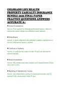 COLORADO LIFE HEALTH&NewLine;PROPERTY CASUALTY INSURANCE&NewLine;BUNDLE 2026 FINAL PAPER&NewLine;PRACTICE QUESTIONS ANSWERS&NewLine;ACCURATE A&plus;
