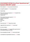 GALEN NUR 242 Medical-Surgical Nursing Exam 3 &vert; 2026&sol;2027 Updated &vert; Questions & Answers